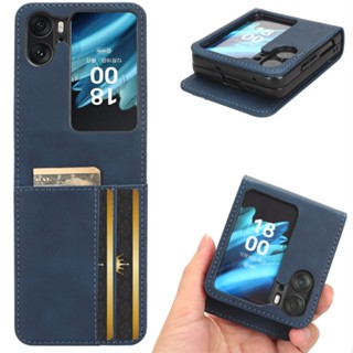 เคสโทรศัพท์หนัง ฝาพับ พร้อมช่องใส่บัตร สําหรับ OPPO Find N2 Flip Case Cover Premium Leather Wallet Flip Multi-card slot Cover For OPPO Find N2 Flip 5G Phone Case