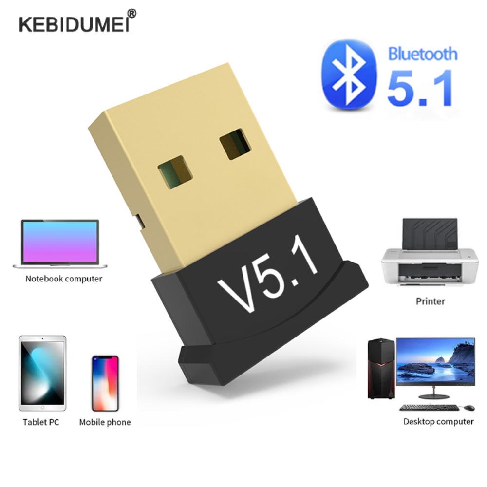 Usb Bluetooth 5.1 อะแดปเตอร์ตัวรับส่งสัญญาณเสียงบลูทูธ Dongle อะแดปเตอร์ USB ไร้สายสําหรับแล็ปท็อปคอมพิวเตอร์พีซี