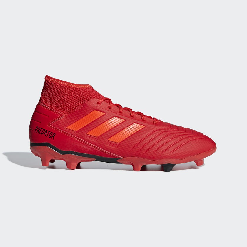 TOP🐼COD Adidas รองเท้าฟุตบอล หญ้าเทียม Predator 19.3 FG BB9334 (Red)