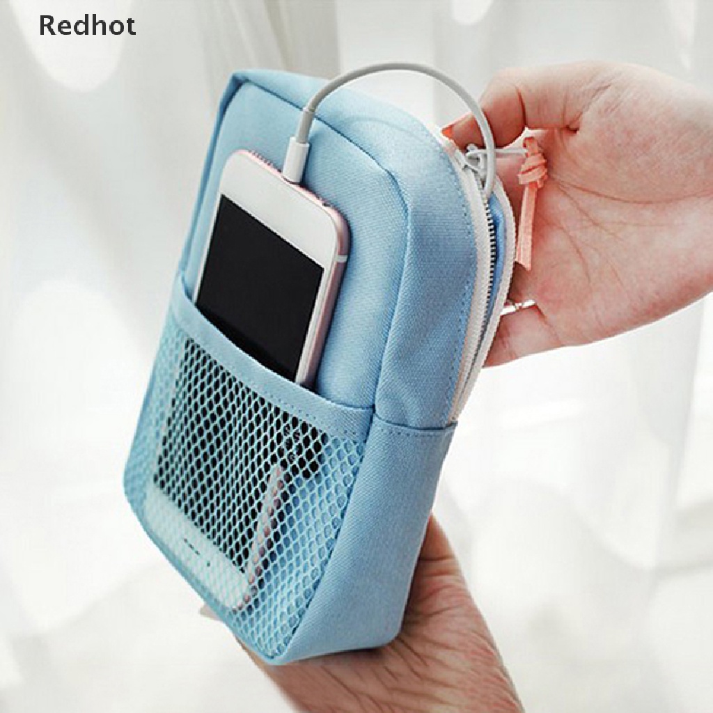 <Redhot> กระเป๋าจัดเก็บอุปกรณ์เดินทาง สายชาร์จ สายข้อมูล ชุดหูฟังดิจิทัล USB แบบพกพา ลดราคา