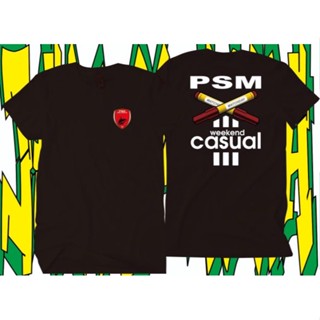 เสื้อยืดแขนสั้นลําลอง พิมพ์ลาย PSM MAKASSAR WEEKEND CASUAL สําหรับผู้ชาย และผู้หญิง