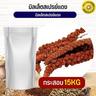 มิลเล็ต สเปรย์แดง Red Millet Spray อาหารนก กระต่าย หนู กระต่าย กระรอก ชูก้า และสัตว์ฟันแทะ สะอาดได้คุณภาพ(ลัง 15KG)