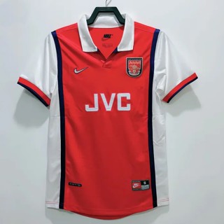 เสื้อกีฬาแขนสั้น ลายทีมชาติฟุตบอล Arsenal 98-99 สไตล์วินเทจ