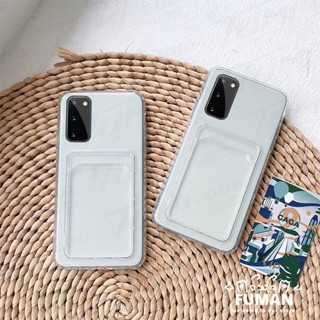 เคสโทรศัพท์มือถือแบบนิ่ม TPU ใส พร้อมช่องใส่บัตร สําหรับ Samsung Galaxy S23 S22 S21 Plus Ultra FE S23+ S22+ S21+ M13 M62 F62