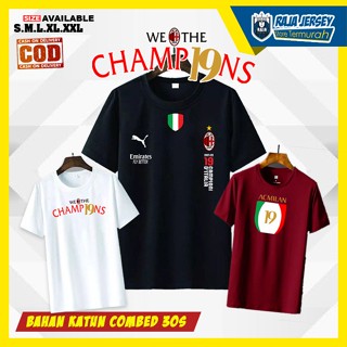 [COD]เสื้อยืด พิมพ์ลาย Ac MILAN Champions SCUDETTO CAMPIONI D ITALIA 2022S-5XL