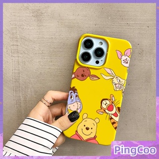 PingCoo - Candy Case For iPhone 14 13 12 11 Plus Pro Max XR TPU Soft Glossy Yellow Case Cute Cartoon Camera Protection Shockproof Back Cover