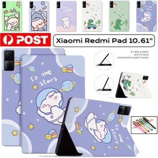 Folio เคสหนัง ฝาพับ ลายการ์ตูน กันกระแทก พร้อมช่องใส่บัตร สําหรับ Xiaomi Redmi Pad 10.61 นิ้ว 2022