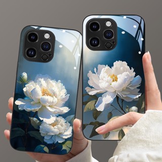 Dmy เคสกระจกนิรภัย หรูหรา สําหรับ iphone 14 pro max 12 mini 11 13 pro XS max XR X 7 Plus 6 6s 8