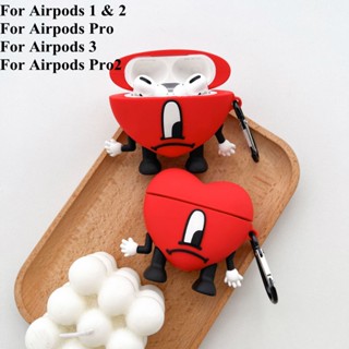 เคสหูฟังไร้สาย ลายกระต่ายน่ารัก 3D สําหรับ Airpods 1 2 3 Pro Pro2 Yo Perreo Sola Maluma