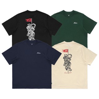 เสื้อยืดลําลอง แขนสั้น พิมพ์ลาย MALBON GOLF SHORT SLEEVE WINSTON ทรงหลวม สีพื้น
