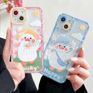 เคสนิ่ม ลายเป็ดนําโชค สําหรับ Oppo A57 A16K A16e A1k A12 A12e A3s A5 Ax5 A7 A5s A16 A16s A15 A15s A35 A54 A31 2020 A9 A5 2020 A92 A52 A53 A33 A55