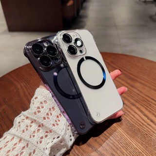 ใหม่ เคสป้องกันโทรศัพท์มือถือ แบบแม่เหล็ก บางพิเศษ หรูหรา สําหรับ iPhone 14 Pro Max 12 14 13