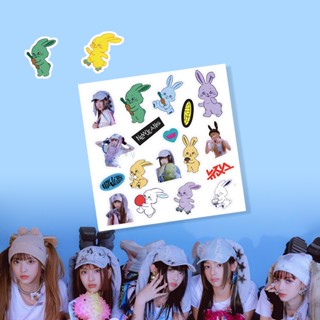 สติกเกอร์ ลายการ์ตูน NJ Bunnies สําหรับติดตกแต่งกระเป๋าเดินทาง จํานวน 1 ชิ้น
