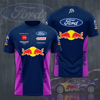 เสื้อยืดแขนสั้น พิมพ์ลาย M-Sport Ford Red Bull Racing Team ขนาดใหญ่ แฟชั่นฤดูร้อน สําหรับผู้ชาย และผู้หญิง