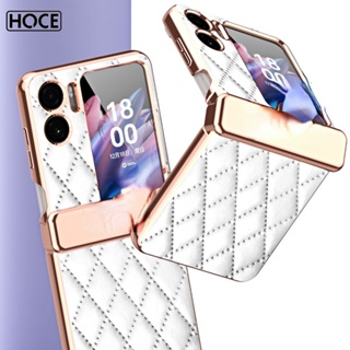 Hoce เคสโทรศัพท์มือถือแบบแก้ว ฝาพับ ประดับเพชร สําหรับ Oppo Find N2 Flip 5G N2flip