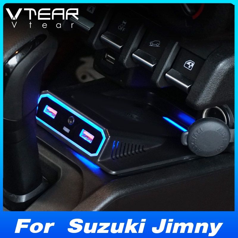 Qi Car Phone Holder Wireless Charger สําหรับ Suzuki Jimny JB64 JB74 อุปกรณ์เสริม 15w Fast Charging แ
