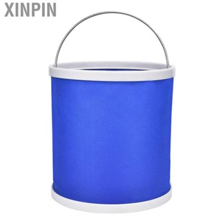 Xinpin Foldable Water Bucket Oxford Cloth 9L Multifunction Folding Container for Car Cleaning Fishing Camping