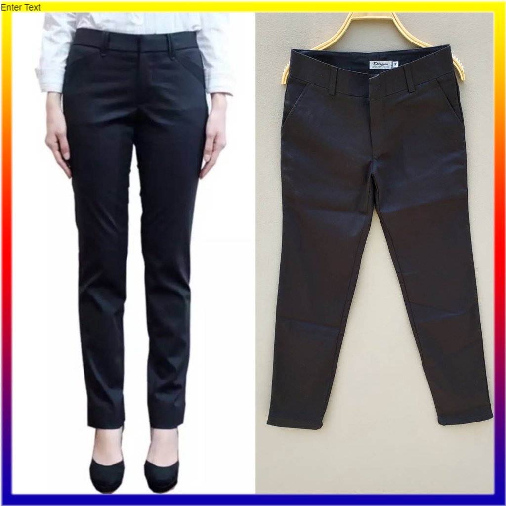กางเกงสแล็คผู้หญิง ทรงเข้ารูป ซิป S-5XL เหมาะกับใส่ทำงาน กางเกงทำงาน