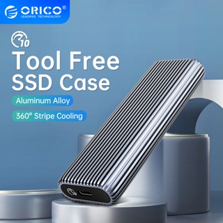 Orico เคสอลูมิเนียม M2 NVMe SSD Enclosure 10Gbps PCIe Type C M.2 SSD Case NVMe M Key Solid State Drive Case รองรับ UASP