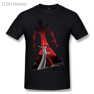 ขายดี เสื้อยืดลําลอง ผ้าฝ้าย 100% แขนสั้น คอกลม พิมพ์ลาย LIDU Samurai Jack สร้างสรรค์ สําหรับคู่รักS-5XL