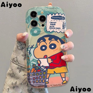 ✅เคสป้องกันโทรศัพท์มือถือใส แบบนิ่ม ลายการ์ตูนชินจัง กันกระแทก สําหรับ Apple iPhone 14 13promax 12 11 7 8p xs r 3HH