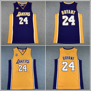 เสื้อกีฬาบาสเก็ตบอล ปักลาย Los Angeles Lakers No.24 Bryant ครบรอบ 60 ปี สําหรับผู้ชาย