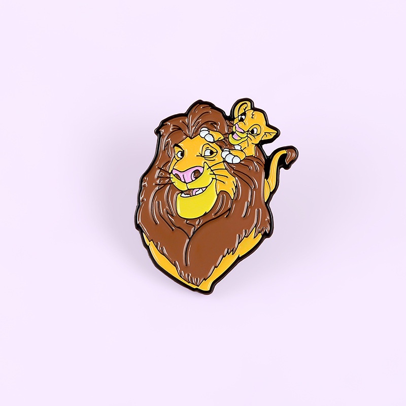 Animal Lion Enamel Pins Cartoon Animation Fierce Lion King Lapel Brooches Badge Jewelry Accessories Gift for Kid ราคา ถูกที่สุด ดีลบีเคเค แกลเลอรีภาพที่ 9