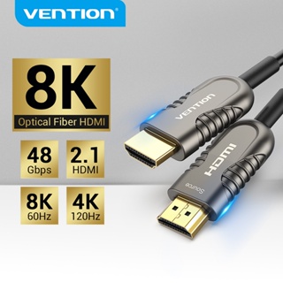 Vention 8K HDMI 2.1 สายเคเบิล 120Hz 48Gbps ไฟเบอร์ออปติก สาย HDMI ความเร็วสูงพิเศษ HDR eARC สําหรับ HD LG กล่องทีวี PS5 สายเคเบิล HDMI