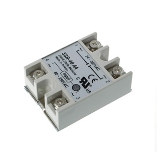 โมดูลรีเลย์โซลิดสเตท SSR-40AA 40A 250V 80-250V สําหรับเอาท์พุต DC 24-380VAC