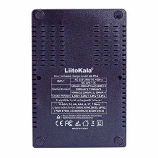 เครื่องชาร์จถ่าน LiitoKala Lii-PD4 1.2 มีสายพาวเวอร์พร้อม ชาร์จได้ 4 ก้อน รองรับ 26650，21700，20700, 18650, 18490, 18350