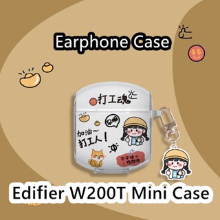 เคสหูฟัง แบบนิ่ม ลายการ์ตูน สีโปร่งใส สําหรับ Edifier W200T