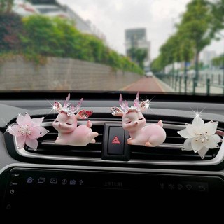 Car Incense Water Cooled Air Conditioner Air Outlet Car Aromatherapy Diamond-Embedded Deer Cute Ornaments Goddess Car Interior Decoration 9AMk