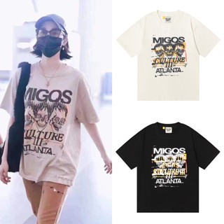 ❤❀ [พร้อมส่ง] ❤ เสื้อยืดแขนสั้น ผ้าฝ้าย พิมพ์ลาย GALLERY DEPT MIGOS ทรงหลวม แฟชั่นคู่รัก สําหรับผู้ชาย และผู้หญิง