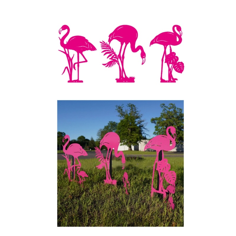 Orangesea สีชมพู Flamingo ตกแต่งลาน Flamingo ตกแต่ง Flamingo Yard เครื่องประดับ Flamingo