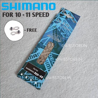 Shimano CN-X10. โซ่จักรยาน ความเร็ว 10/116 Shimano Deore โซ่จักรยานเสือภูเขา ความเร็ว 10-11 ระดับ