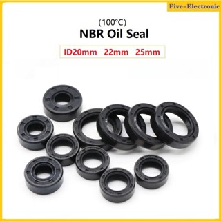 10Pcs NBR Oil Seal Framework  ID 20mm OD 4-32mm Thickness 4-10mm Nitrile Butadiene Rubber Gasket Sealing Ring แหวนยางซีลปะเก็น NBR