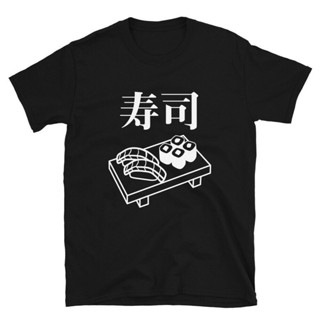 [S-5XL] เสื้อยืดคอกลม เสื้อยืดผ้านิ่ม คอกลม [COD]พร้อมส่ง เสื้อยืดแขนสั้น ผ้าฝ้าย 100% พิมพ์ลายกราฟฟิคซูชิ อาหารญี่ปุ่น