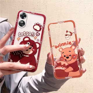 ใหม่ เคสโทรศัพท์มือถือ ซิลิโคนนิ่ม ใส กันกระแทก ลายการ์ตูนวินนี่ เดอะ พูห์น่ารัก สําหรับ OPPO A58 4G 2023 A584G