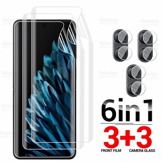 6in1 ฟิล์มไฮโดรเจลนิ่ม กันรอยหน้าจอกล้อง สําหรับ Oppo Find N2 Flip N2 N 2 N2Flip 5G CPH2437 PGT110