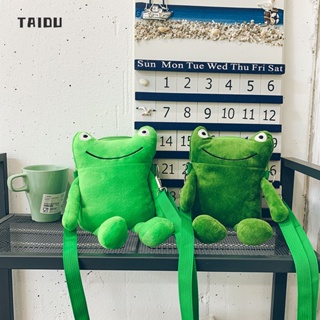 TAIDU กระเป๋าสะพายข้างลายการ์ตูนกบสไตล์ญี่ปุ่นและเกาหลี กระเป๋าใส่เหรียญตุ๊กตานักเรียนแคมปัส กระเป๋าใส่มือถือ