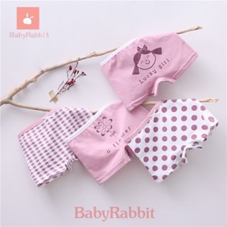 [BAbyRAbbit] ชุดชั้นใน กางเกงบ็อกเซอร์ขาสั้น ผ้าฝ้ายแท้ สไตล์ใหม่ สําหรับเด็กผู้หญิง 2023