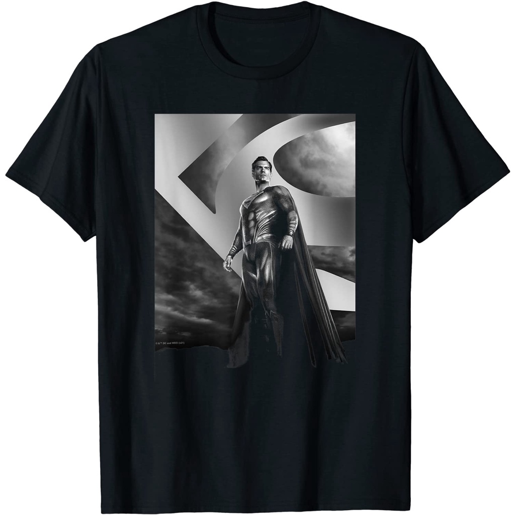tshirt เสื้อยืดผ้าฝ้ายพิมพ์ลายแฟชั่น เสื้อยืดแขนสั้น พิมพ์ลายโปสเตอร์ Justice League Snyder Cut Supe