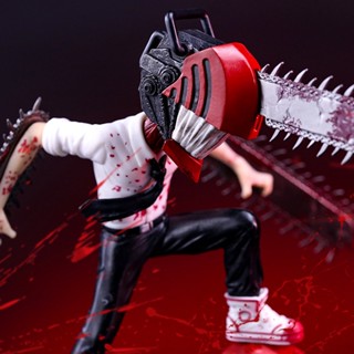 New 17cm Chainsaw Man Denji Figure Pvc Statue Chainsawman Anime Action Figurine Model Collection Doll Home Decoration