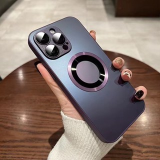 เคสไอโฟน 14 pro max Ag เคสโทรศัพท์มือถือกระจกนิรภัย แบบแข็ง เนื้อแมตต์ กันกระแทก มีแม่เหล็ก สําหรับ Iphone14 13 12 11Pro max 14 pro max ฟิล์มกระจก iphone