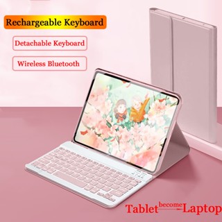 เคสคีย์บอร์ดบลูทูธไร้สาย หนัง PU ถอดออกได้ สําหรับ Lenovo Tab P12 12.7 นิ้ว 2023 10.6 Pro 11.2 2nd P11 Plus 11 2nd 11.5 Xiaoxin Pad Pro 11.5 นิ้ว