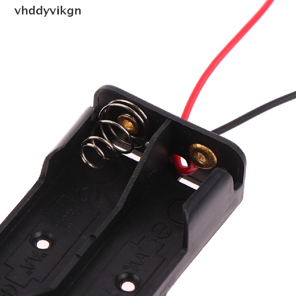 Vhdd กล่องเคสพลาสติก ขนาดมาตรฐาน AA/18650 พร้อมสายไฟ 3V สีดํา TH