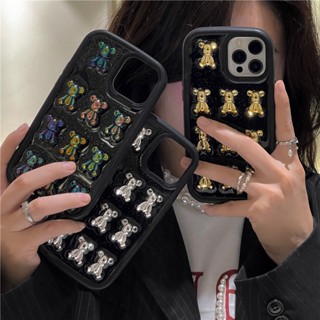 เคสโทรศัพท์มือถือ กันกระแทก ลายการ์ตูนหมี Violent น่ารัก สีชมพู สําหรับ iPhone 14 13 12 11 Pro Max 14promax