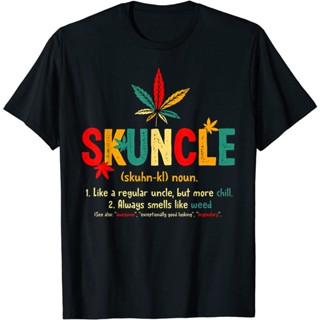 [S-5XL] เสื้อยืด ผ้าฝ้าย พิมพ์ลาย Skuncle Definition ตลก ของขวัญ