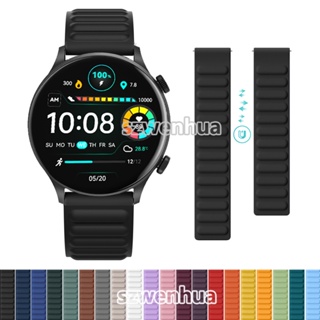 สายนาฬิกาข้อมือซิลิโคน แบบแม่เหล็ก สําหรับ Haylou Solar Plus RT3 Smart Watch