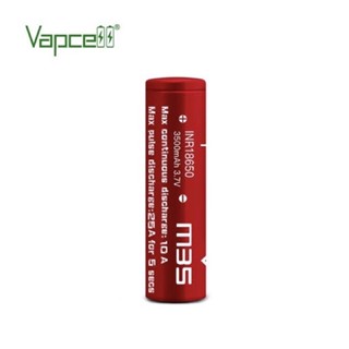 ถ่าน vapcell INR 18650  3500mah 3.7V   ถ่านชาร์จ18650 ยี่ห้อ Vapcell. รุ่น  M35 ถ่าน